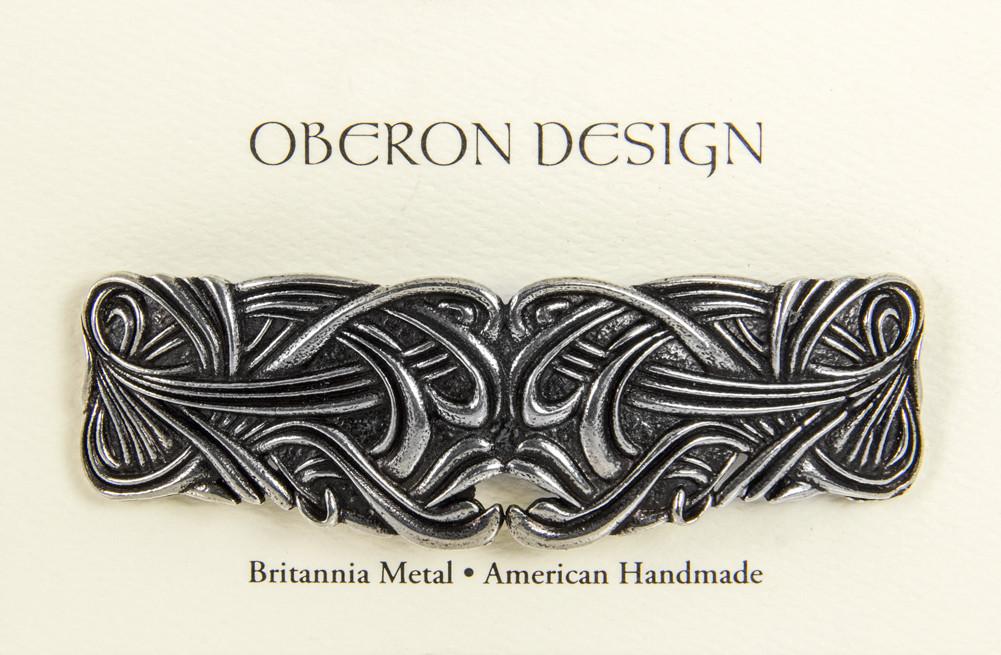 ? OOAK Handmade Art Nouveau Deco Hair Clip | Martelli Glass | French Clip Oberon Design Hair Clip, Barrette, Hair Accessory, Art  main image 3